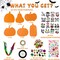 Halloween Pumpkin Shape Foam Stickers Set,DIY Self-Adhesive Halloween Craft Kit for Kids Decoration,Halloween Foam Pumpkin Craft Kit Unfinished Pumpkins Stickers